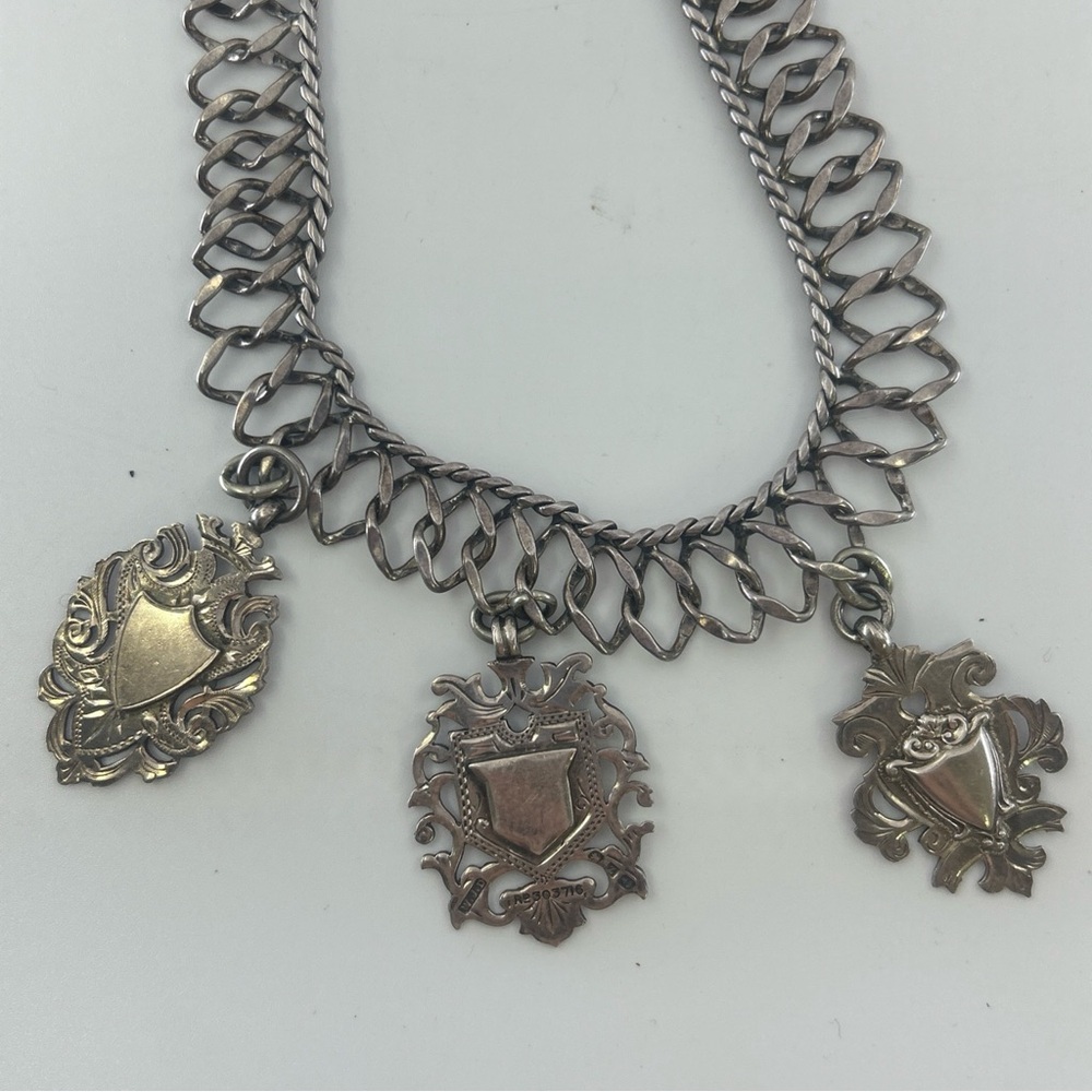 Vintage Sterling Silver Neclace with .925 Fobs